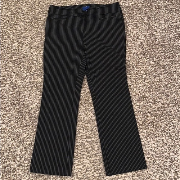 Apt. 9 Pants - Black pin stripe slacks
